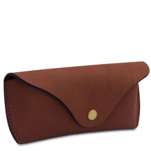 Leather glasses case Brown