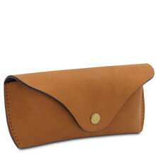 Leather glasses case Natural