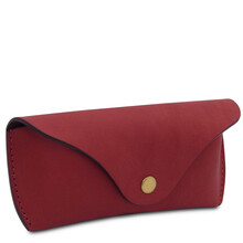 Leather glasses case Red
