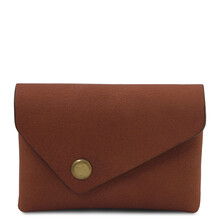Leather coin purse Brown