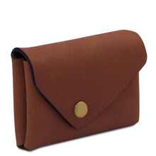 Leather coin purse Brown