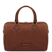 Barrique Leather duffle bag Brown