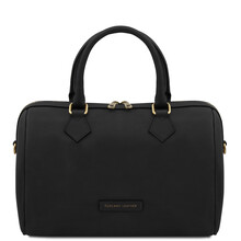Barrique Leather duffle bag Black
