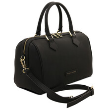 Barrique Leather duffle bag Black