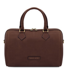 Barrique Leather duffle bag Dark Brown