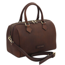 Barrique Leather duffle bag Dark Brown