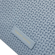 Dedalo Woven printed leather shoulder bag Light Blue