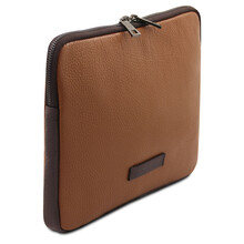 Soft leather tablet case Cognac