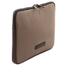 Soft leather tablet case Dark Taupe
