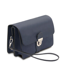 Oliver Leather handy wrist bag Dark Blue