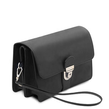 Oliver Leather handy wrist bag Black