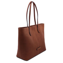 Essenza Leather shoulder bag Brown