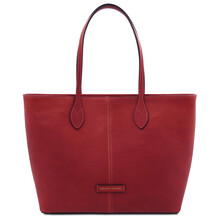 Essenza Leather shoulder bag Red