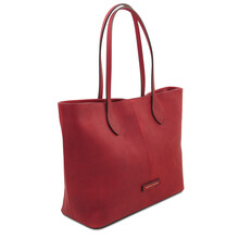 Essenza Leather shoulder bag Red