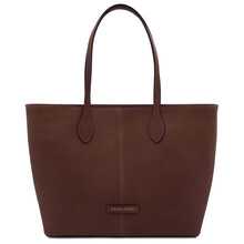 Essenza Leather shoulder bag Dark Brown