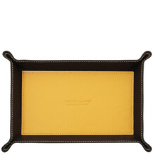Leather valet tray Yellow