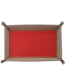 Leather valet tray Lipstick Red