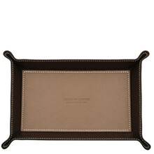 Leather valet tray Light Taupe
