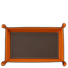 Leather valet tray Dark Brown
