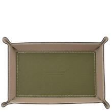 Leather valet tray Olive Green