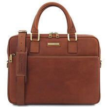 Ferrara Leather laptop briefcase Brown