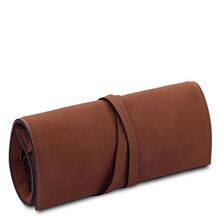 Leather jewellery case Brown