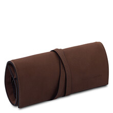 Leather jewellery case Dark Brown