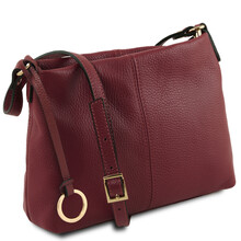 TL Bag Soft leather shoulder bag Bordeaux