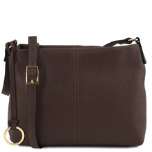 TL Bag Soft leather shoulder bag Chocolate