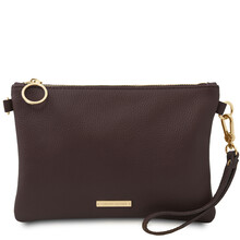 TL Bag Soft leather clutch Chocolate