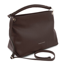 TL Bag Soft leather shoulder bag Chocolate