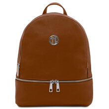 TL Bag Soft leather backpack Cognac