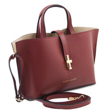 Agatha Leather handbag Bordeaux