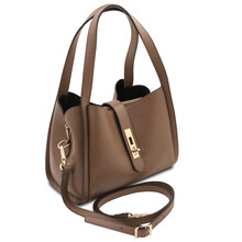 Soave Soft leather handbag Dark Taupe