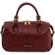 Ribelle Soft leather duffle bag Bordeaux