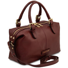 Ribelle Soft leather duffle bag Bordeaux