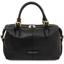 Ribelle Soft leather duffle bag Black