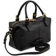 Ribelle Soft leather duffle bag Black