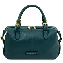 Ribelle Soft leather duffle bag Teal