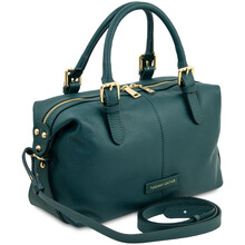 Ribelle Soft leather duffle bag Teal
