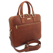 Ferrara Leather laptop briefcase Brown