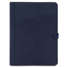 Adriano Leather document case with button closure Dark Blue