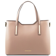 Olimpia Leather tote Light Taupe
