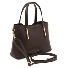 Olimpia Leather tote - Medium size Chocolate