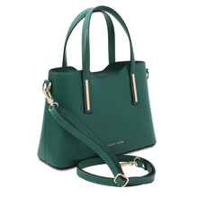 Olimpia Leather tote - Medium size Teal