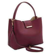 Clio Leather secchiello bag Bordeaux