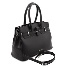 Geantă damă din piele naturală, Tuscany Leather, TL Bag neagră