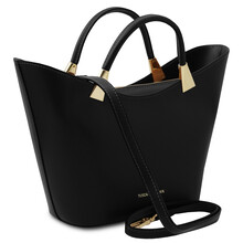 Geantă damă din piele naturală TL Bag, neagră