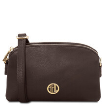 Lily Soft leather shoulder bag Chocolate