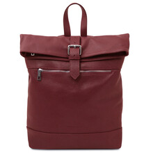 London Soft leather backpack Bordeaux